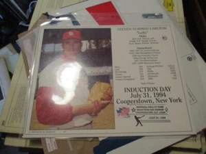 Steve Carlton - St. Louis Cardinals Hall of Fame Karte Foto 8 x 10 Foto mit Stempel - Bild 1 von 1