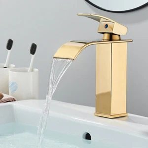 Waschtischarmatur Wasserfall Mischbatterie Wasserhahn Bad Waschbecken Badarmatur - Bild 1 von 119