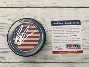 Disco de hockey firmado por Ryan Kesler equipo autografiado EE. UU. EE. UU. PSA ADN certificado de autenticidad b - Imagen 1 de 3