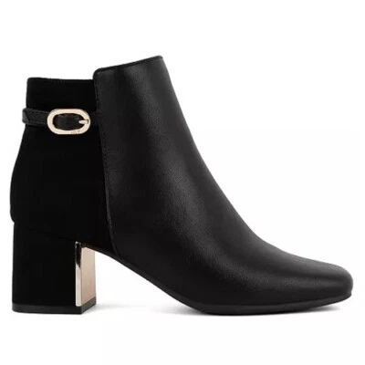 NIB Jones New York JNY Durvin Booties Block Heel Ankle Boots with Buckle SZ 6.5 - Image 1 of 4