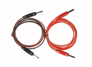 Zj 2 Cables X Electrodos Esponjas Conector Banana Macho 4mm Electroestimulación - Imagen 1 de 1