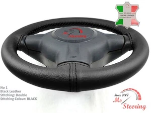 PARA CADILLAC SRX 04-10 NEGRO CUERO CUBIERTA VOLANTE, CINTURÓN SELECCIONADO 2 PUNTOS - Imagen 1 de 11