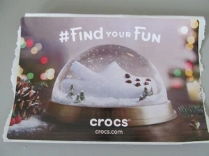 Crocs Shoes Logo Sticker Decal Snow Globe Christmas #Find your Fun 6x4 - Picture 1 of 2