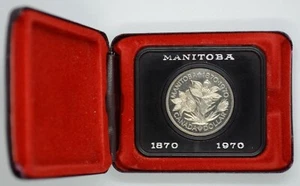 1970 Centennial Manitoba $1 Dollar Uncirculated In Clamshell Case - Picture 1 of 3