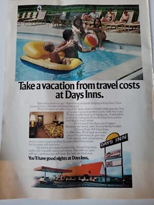 1979 Days Inn Hotel Schwimmbad Urlaub aus Reisekosten Vintage Anzeige - Bild 1 von 1