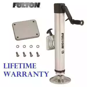 FULTON F2 TRAILER JACK 2000 LB PIVOTING FOOTPLATE WELDON UP TO 5" FRAME 10" LIFT - Bild 1 von 3