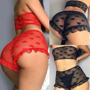 Women Lingerie Lace Babydoll Underwear Nightwear Sleepwear G-string 2 pcs Sets - Picture 1 of 6