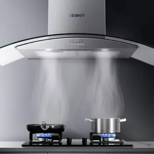 Range Hood 90cm Rangehood Kitchen Canopy Chimney Wall Mount Stainless Steel - Picture 1 of 8
