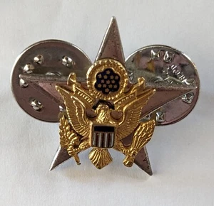 Prendedor militar vintage de plata de ley - Imagen 1 de 5