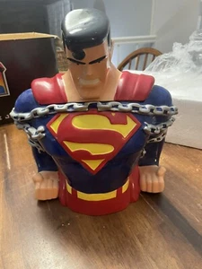1997 Superman in Chains COOKIE JAR Exclusive Warner Brothers Bros DC Comics - Picture 1 of 5