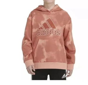 Adidas Big Boys Long Sleeve Fluidity Printed Hoodie Clay Print Size Large NWT - Picture 1 of 6