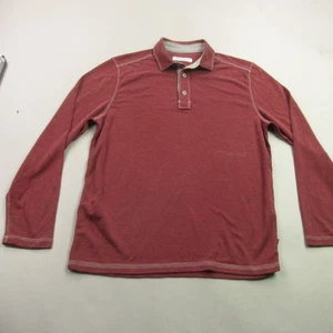Tommy Bahama Sweater Mens Small Long Sleeve 1/4 Button Neck Henley Red - Picture 1 of 13