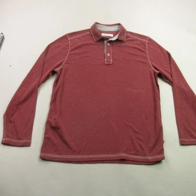 Tommy Bahama Sweater Mens Small Long Sleeve 1/4 Button Neck Henley Red - Image 1 of 4