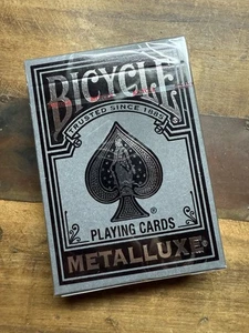 Bicycle Limited Metalluxe BLACK version (silver) Playing Cards 🔟💎 - Picture 1 of 2