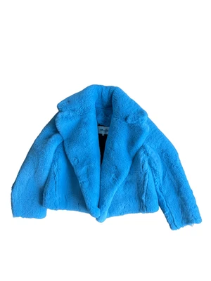 Abrigo azul de piel sintética Diane Von Furstenberg talla pequeña Foto 1 de 4