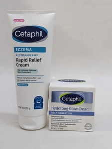 Cetaphil Face Cream 1.7oz & Eczema Relief Hydrating Sensitive Skin 2-Pack(70480) - Picture 1 of 10