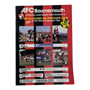AFC Bournemouth vs Chester City Official Matchday Programme 1989/90 Vintage - Bild 1 von 4