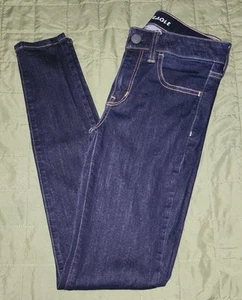 American Eagle Super Stretch JEGGING Regular Jeans Size 6 Short Dark blue Wash - Imagen 1 de 6