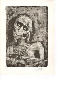 La máscara de la muerte roja, Poe, Castellón, litografía firmada3 - Imagen 1 de 2