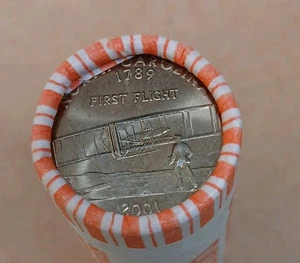 2001 NORTH CAROLINA State Quarters-P Uncirculated Bank Roll 40 Coins OBW - Picture 1 of 2