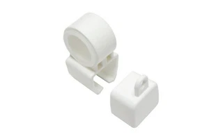 Gardinia Halter und Endkappe für U-Lauf, weiß, 2-er Pack - Bild 1 von 2