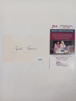 Jackie Jensen Signed Index Card Yankees Red Sox JSA -# - Image 1 of 4