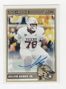 2025 SCORE FOOTBALL AUTOGRAMM RC KELVIN BANKS JR. NEW ORLEANS SAINTS #23 - Bild 1 von 2