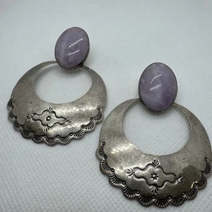 Raymond Coriz Sterling Silber 925 Kunzit Ohrringe Kewa Native Made Vintage - Bild 1 von 7