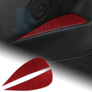 For Fiat 500 08-24 Abarth 595 12-24 Rear Armrest sticker Real Red Carbon Fiber - Picture 1 of 9