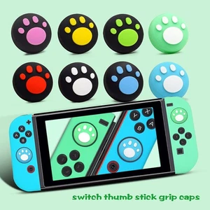 2Pc Silicone Cap Cat Paw Pattern Analog Joystick Thumb Cover For Nintendo Switch - Picture 1 of 13