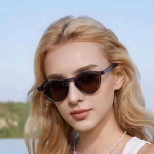 Unisex Vintage Oval Sonnenbrille Polarisiert UV400 Klassisch Autofahren Schwarz Brille - Bild 1 von 16