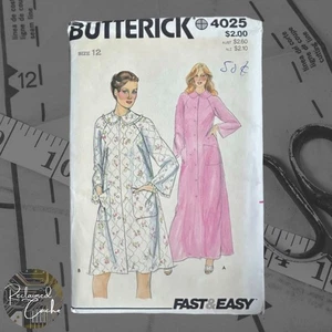 Butterick 4025 Misses' Robe Pattern Size 12 Vintage Uncut Womens Housecoat - Picture 1 of 5