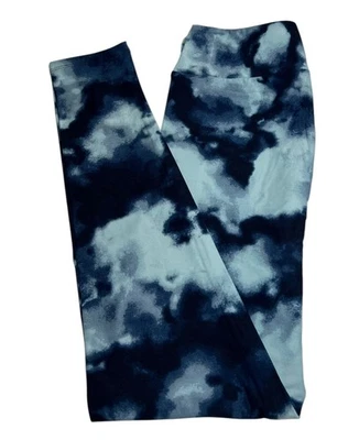 Leggings LuLaRoe OS Talla Única AZUL Isla Tie Dye NÁUTICOS Agua Océano Divertidos Informales Foto 1 de 4