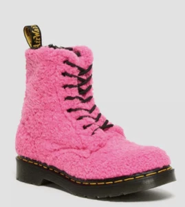 Dr Martens 1460 Pascal Borg Clash Pink Lux Boots Size Uk 3 New In Box - Picture 1 of 6