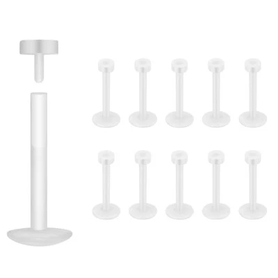 4-10 PIEZAS Pendiente Cartílago Transparente 16G Acrílico Transparente Anillo Labret Labial Tachuelas Retenedor Foto 1 de 4