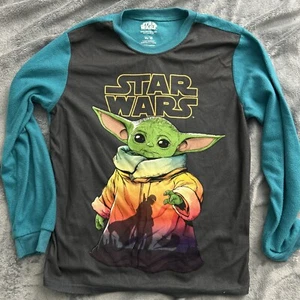 Star Wars Boys Pajama Long Sleeve Mandalorian Grogu"The Child" Size 14/16 - Picture 1 of 4