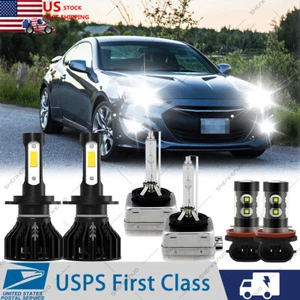For Hyundai Genesis 2009-2014 LED HID Xenon Headlight Hi / Lo+ Fog Light 6×Bulbs - Picture 1 of 12