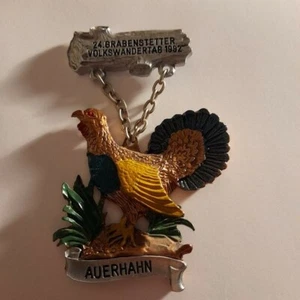Grabenstetten Lkr. Reutlingen 1696 Einw. Motiv Auerhahn unedle Plakette 1992 - Bild 1 von 4