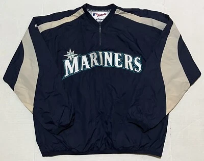 Chaqueta Seattle Mariners Para Hombre Grande Majestuosa Auténtica Colección Forrada de Vellón Foto 1 de 4
