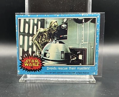 1977 Topps Star Wars #40 Droids Rescue Their Masters See-Threepio R2-D2 C-3PO - Image 1 of 2
