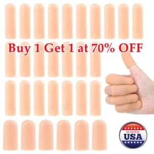30 PCS Gel Finger Cots,Silicone Finger Protectors, Thumb Protector Covers, S/L - Picture 1 of 8