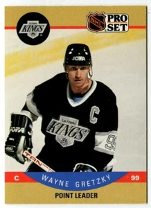 1990-91 Pro Set #394 Wayne Gretzky Los Angeles Kings - Points Leader - Picture 1 of 2