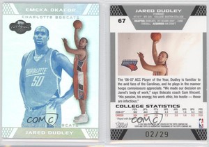 2007 Topps Co-Signers Silver Blue Foil /29 Jared Dudley Emeka Okafor Rookie RC