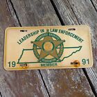 Booster License Plate: 1991 Leadership in Law Enforcement Tennessee Sheriffs'