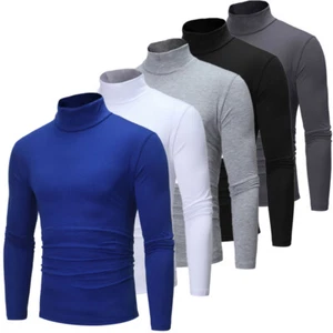 Herren Rollkragen Pullover Thermounterwäsche Oberteile Langarm Unterhemd Warme - Picture 1 of 24