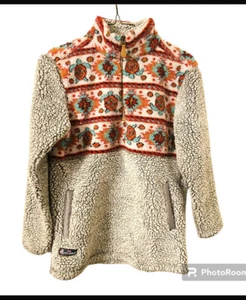 Simply Southern Damen Schildkröte Sherpa Pullover Reißverschluss Print Langarm Oberbekleidung - Bild 1 von 8