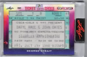 Boleto reliquia Leaf Pop Century Hall & Oates 2022 (error George Strait) - Imagen 1 de 1