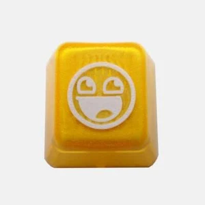 Llavero personalizado amarillo translúcido impresionante novedad facial doble disparo cereza MX - Imagen 1 de 1