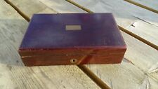 ANTIQUE VICTORIAN MAHOGANY INSTRUMENT BOX NICE COLOUR WITH DRAWING IN LID