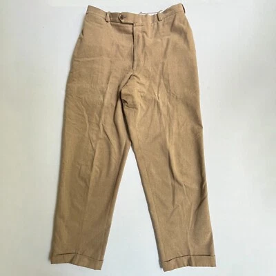 Calça masculina de lã flanela Corbin 33x33 academia marrom EUA algemada - Imagem 1 de 4